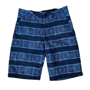 Quiksilver Mens Amphibian Board Shorts Swim‎ Surf Trunks Blue Logo Sz 25 Pocket